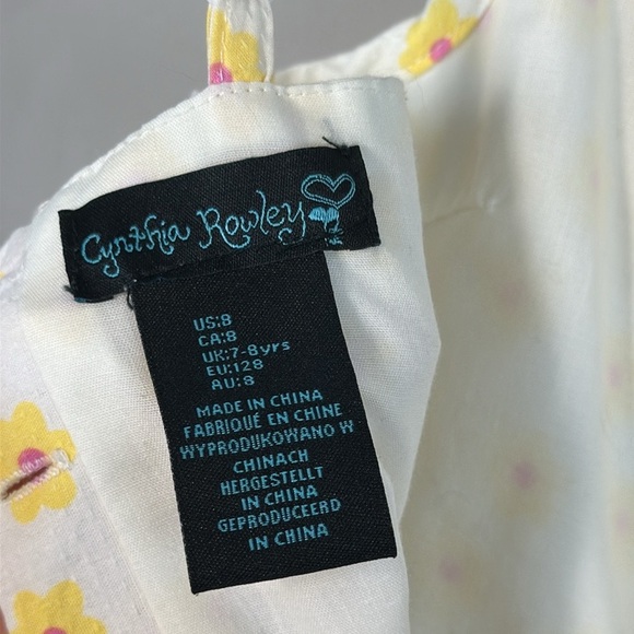 Cynthia Rowley Yellow And White Floral Dress Size 8 - Picture 15 of 15